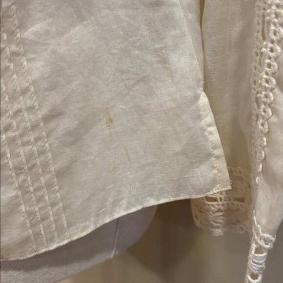 Vintage Ralph Lauren Ivory Bateau Neck Lace Top size 10 - Picture 7 of 13